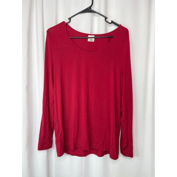 Soma red knit tee shirt t-shirt women's medium may be sleep shirt soft comfort - Picture 8 of 12